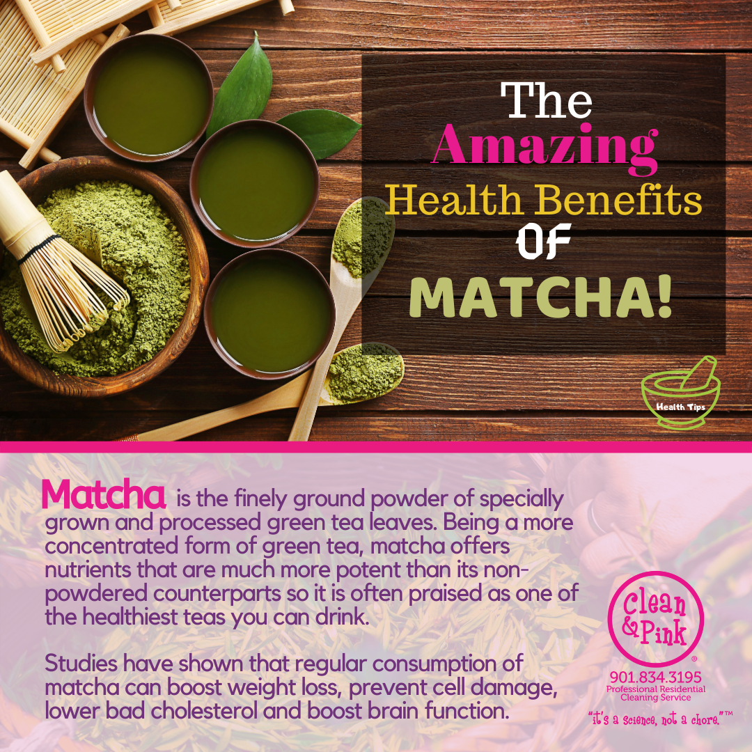 Clean & Pink Co minimize kitchen messes reduce kitchen clutter keep kitchen clean holidays memphis tn residential cleaning services residential cleaning companyThe amazing health benefits of matcha