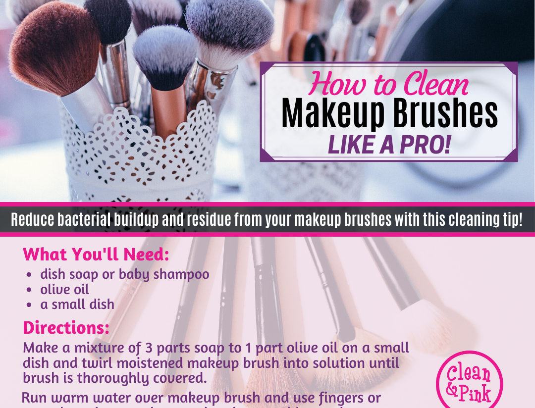 makeup tip brushes eye shadow holistic lifestyle Clean & Pink residential cleaning company memphis tennessee TN 38104